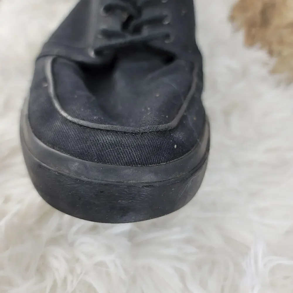 TUK canvas 90s retro shoes black